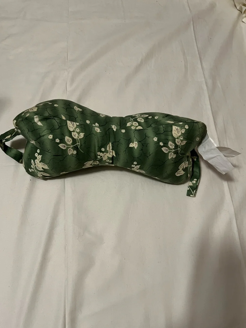 Original Bones Green Floral Bone Shaped Pillow
